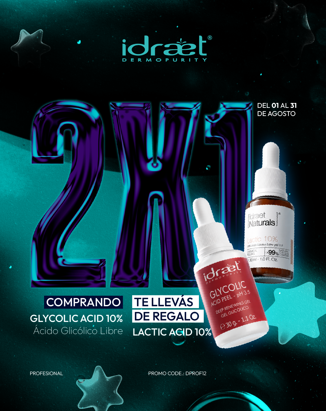 Idraet Dermopurity Facebook ad: Más activos, más resultados, más beneficios para tu…