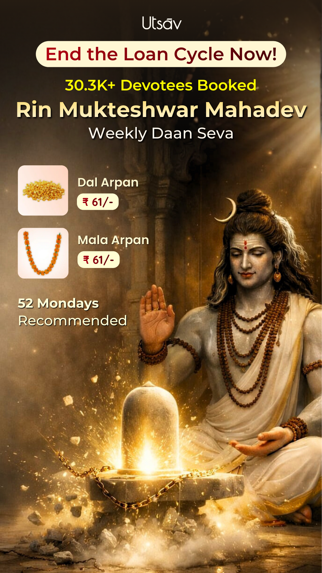 Utsav App : India’s most Loved  Puja Booking App Facebook ad