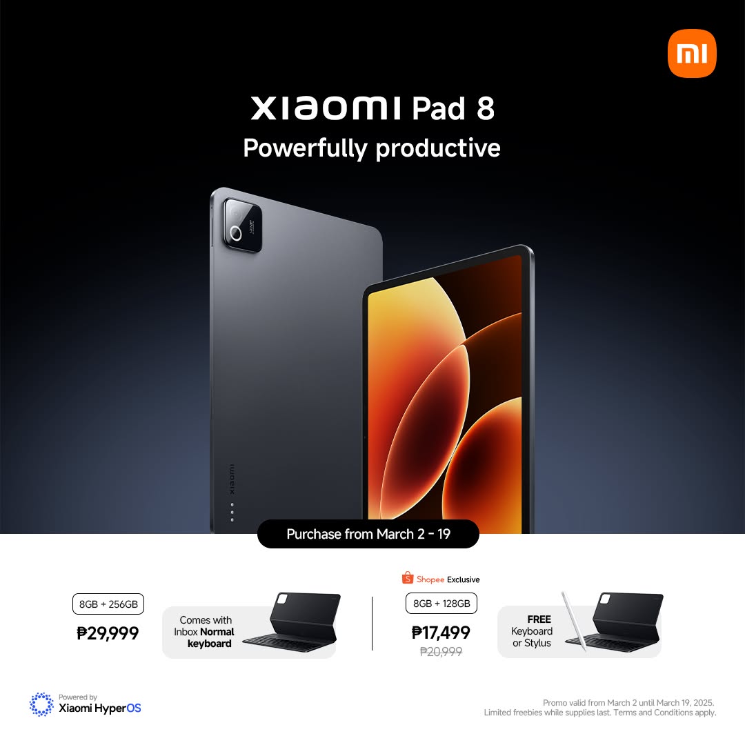 Xiaomi Philippines Facebook ad: Xiaomi Pad 8
