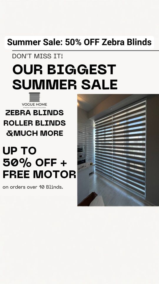 Vogue Home Canada Facebook ad: 50% Off + FREE Motor!
