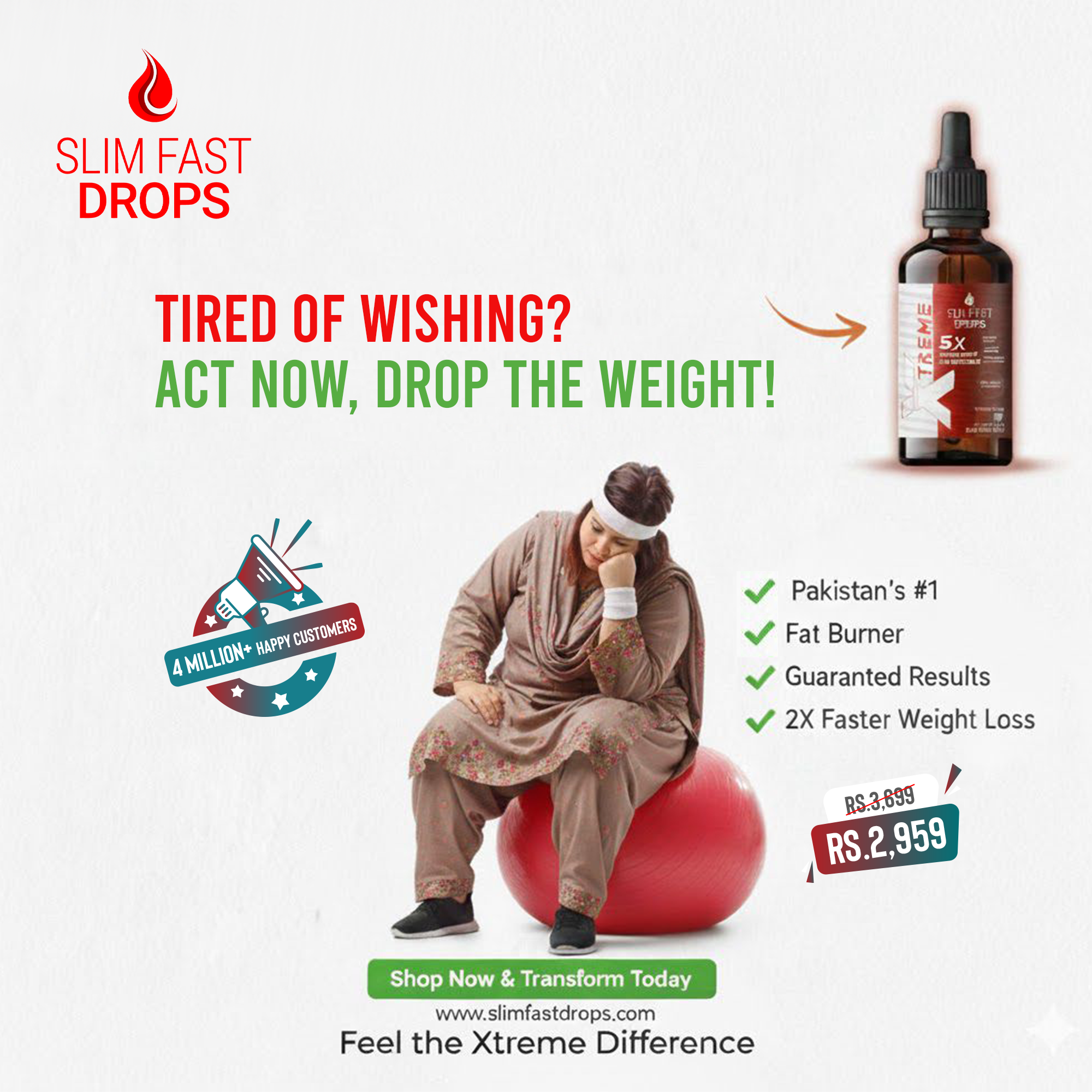 Slim Fast Drop Facebook ad
