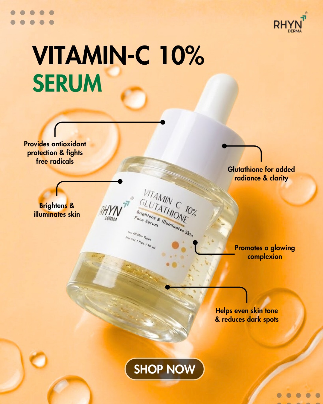 Rhyn Derma Facebook ad: Rhyn Vitamin C Serum Nepal | Brightening Glutathione Face…