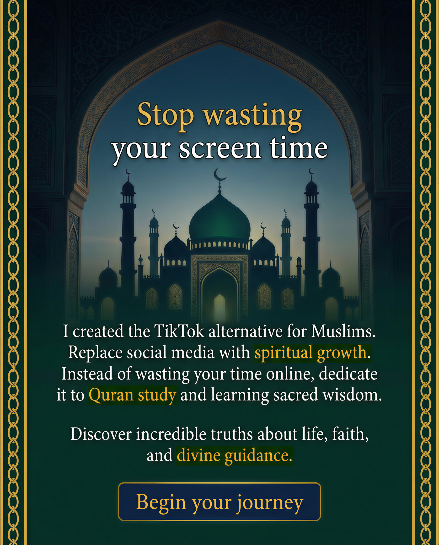 AyahPath Facebook ad: Find peace in Allah with AyahPath