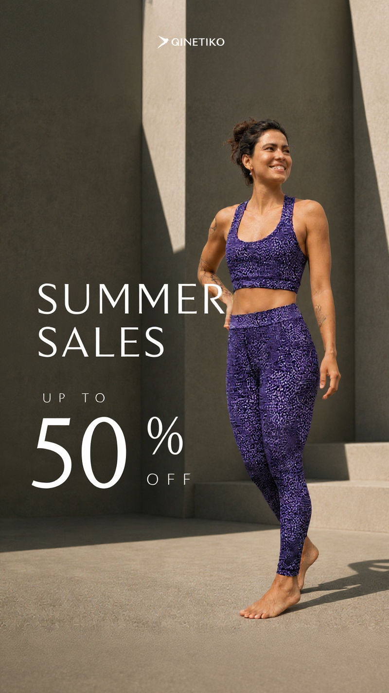Qinetiko.com Premium & Sustainable Activewear Facebook ad from Jul 25, 2026