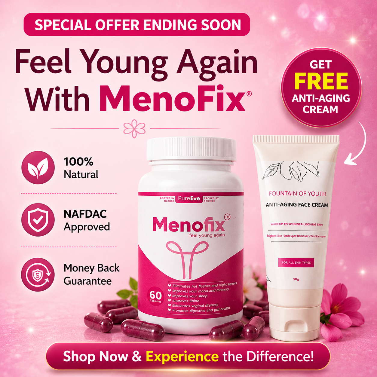 Try Menofix Facebook ad