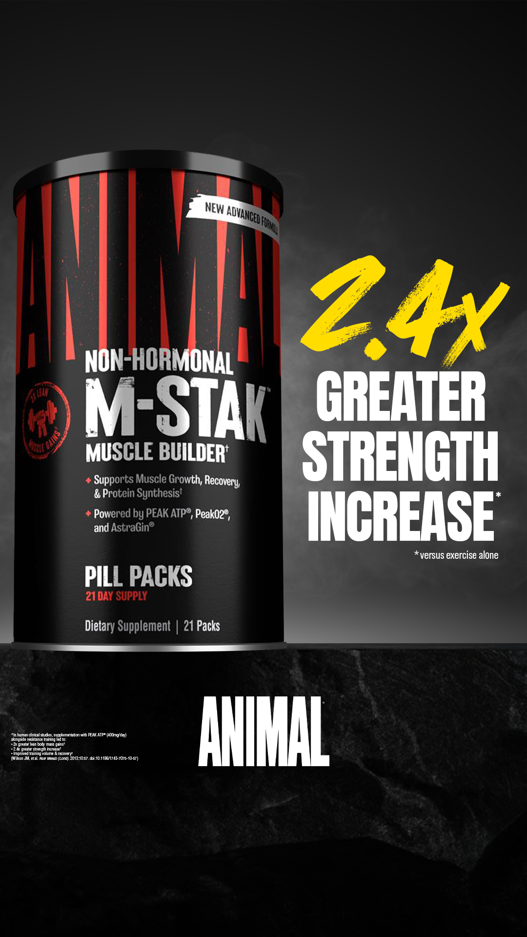 The Official Animal Pak page Facebook ad