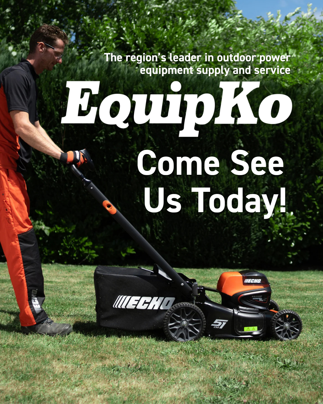 EquipKo Facebook ad: Expert Outdoor Power Equipment in Charlotte, NC