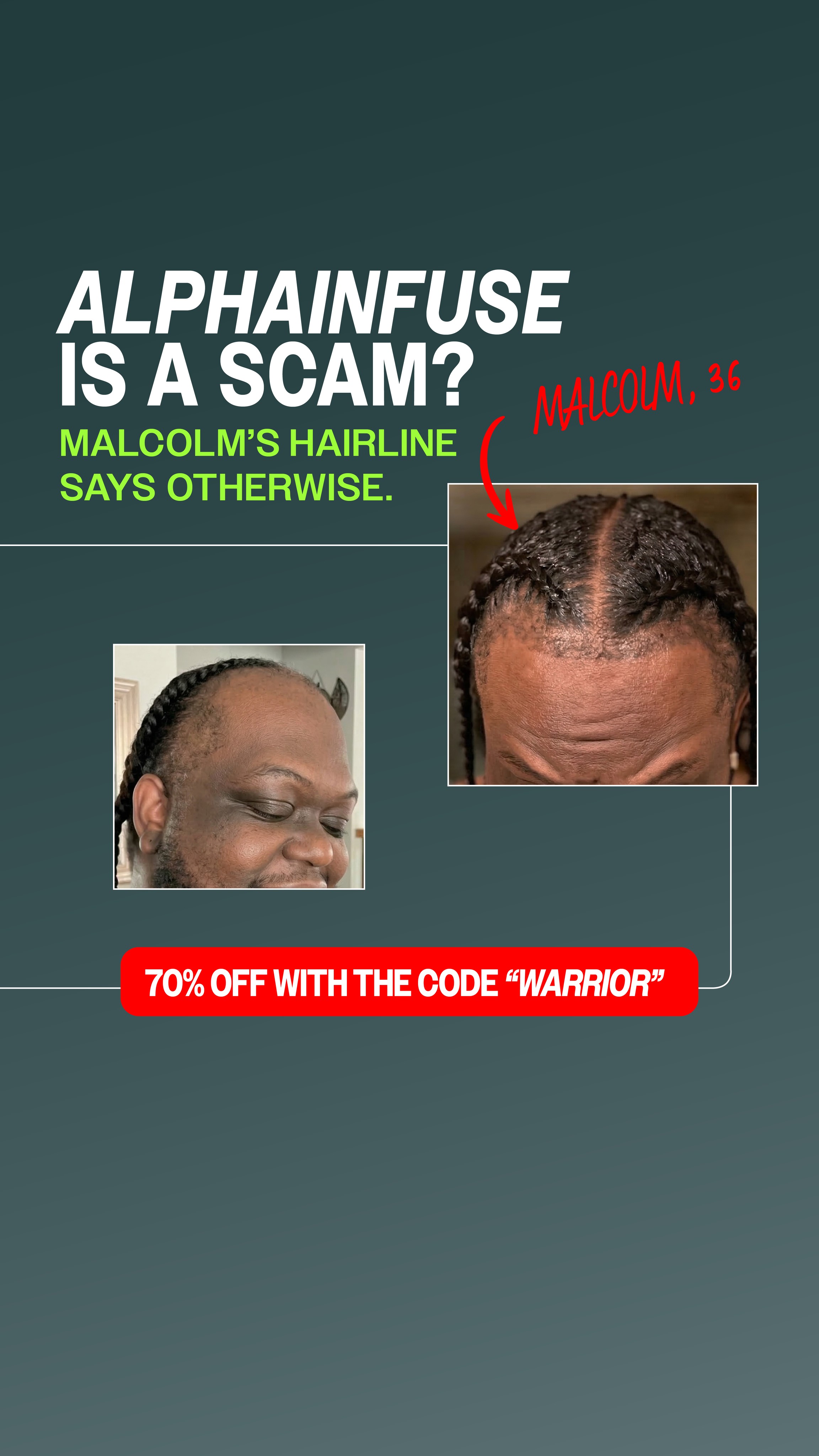 AlphaInfuse Facebook ad