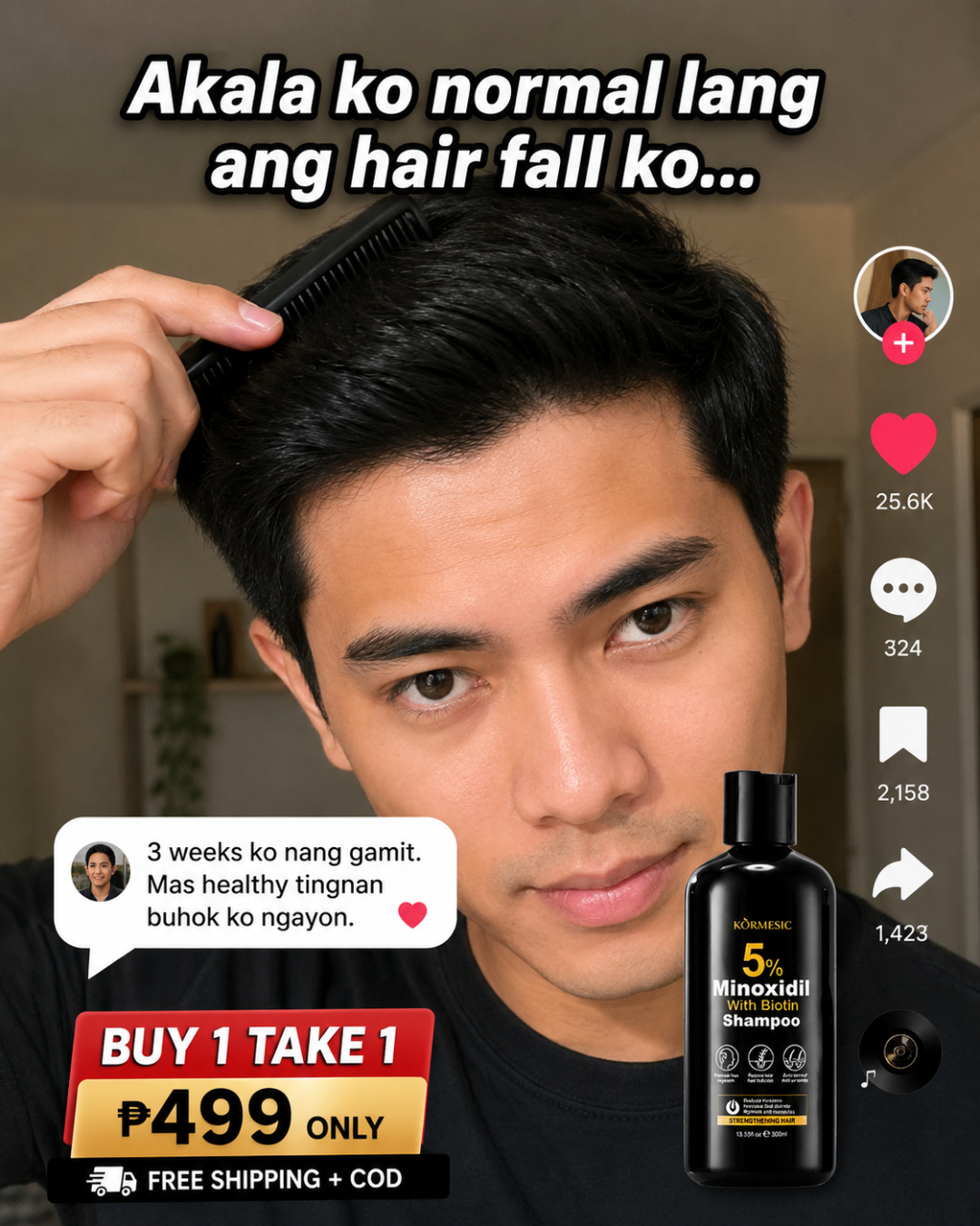 Minoxidil Hair Growth Solutions Facebook ad: LEGIT RESULT