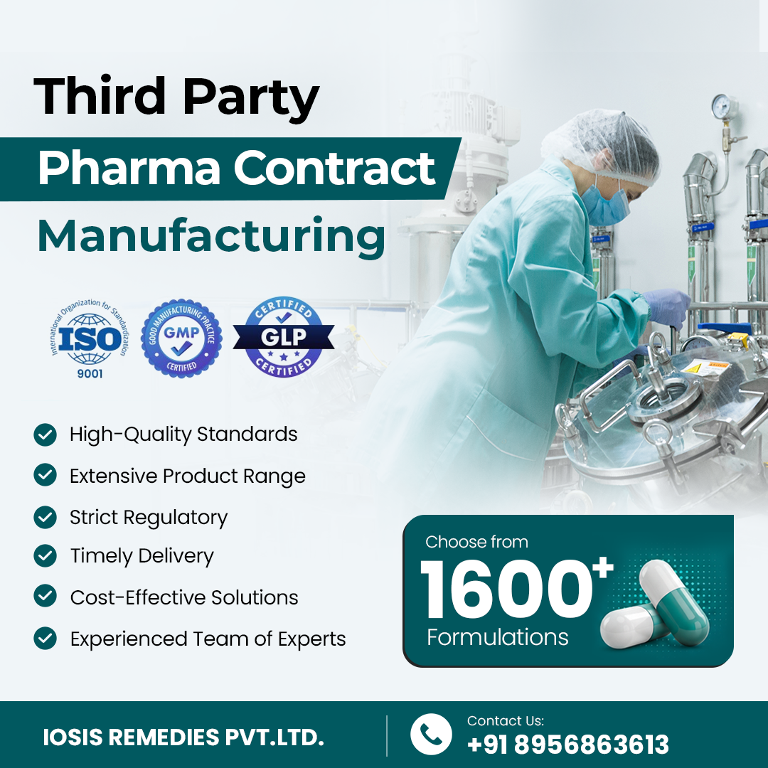 Iosis Remedies Pvt. Ltd. Facebook ad: Third-Party Pharma Manufacturing Partner
