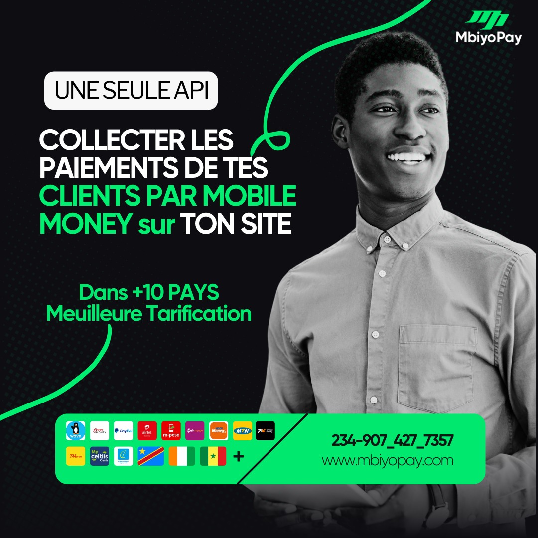 Mbiyopay Facebook ad: Avec MbiyoPay, intégrez une seule API pour collecter…