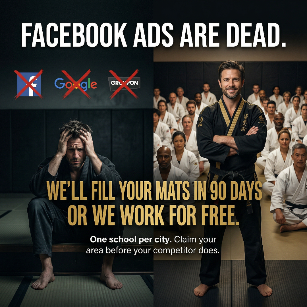 Olympus Acquisition Facebook ad: For Martial Arts Schools ONLY!