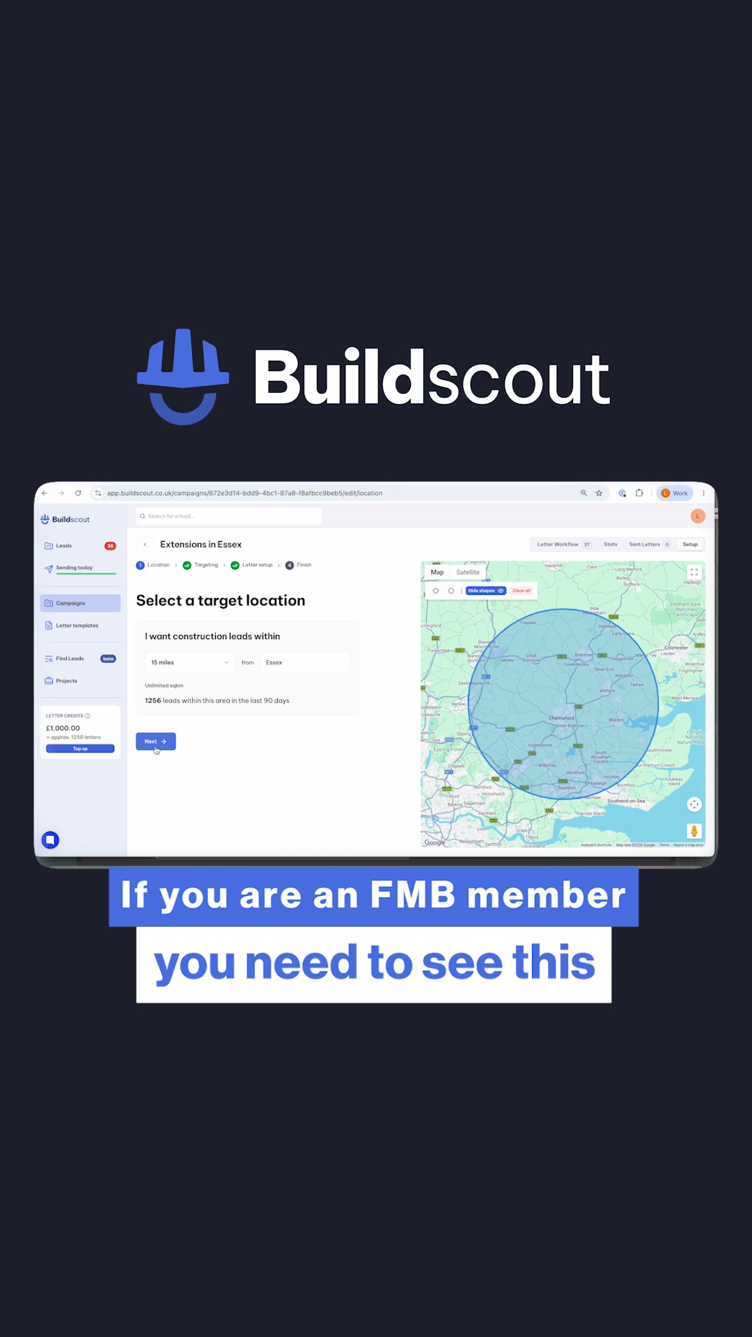 Buildscout Facebook ad: Built For FMB Members