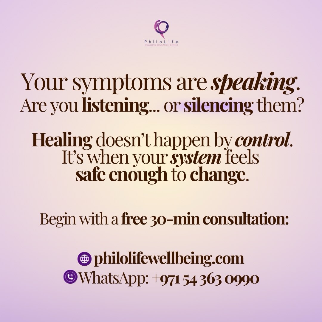 PhiloLife Wellbeing Facebook ad: Removing a symptom doesn’t mean the pattern disappears.