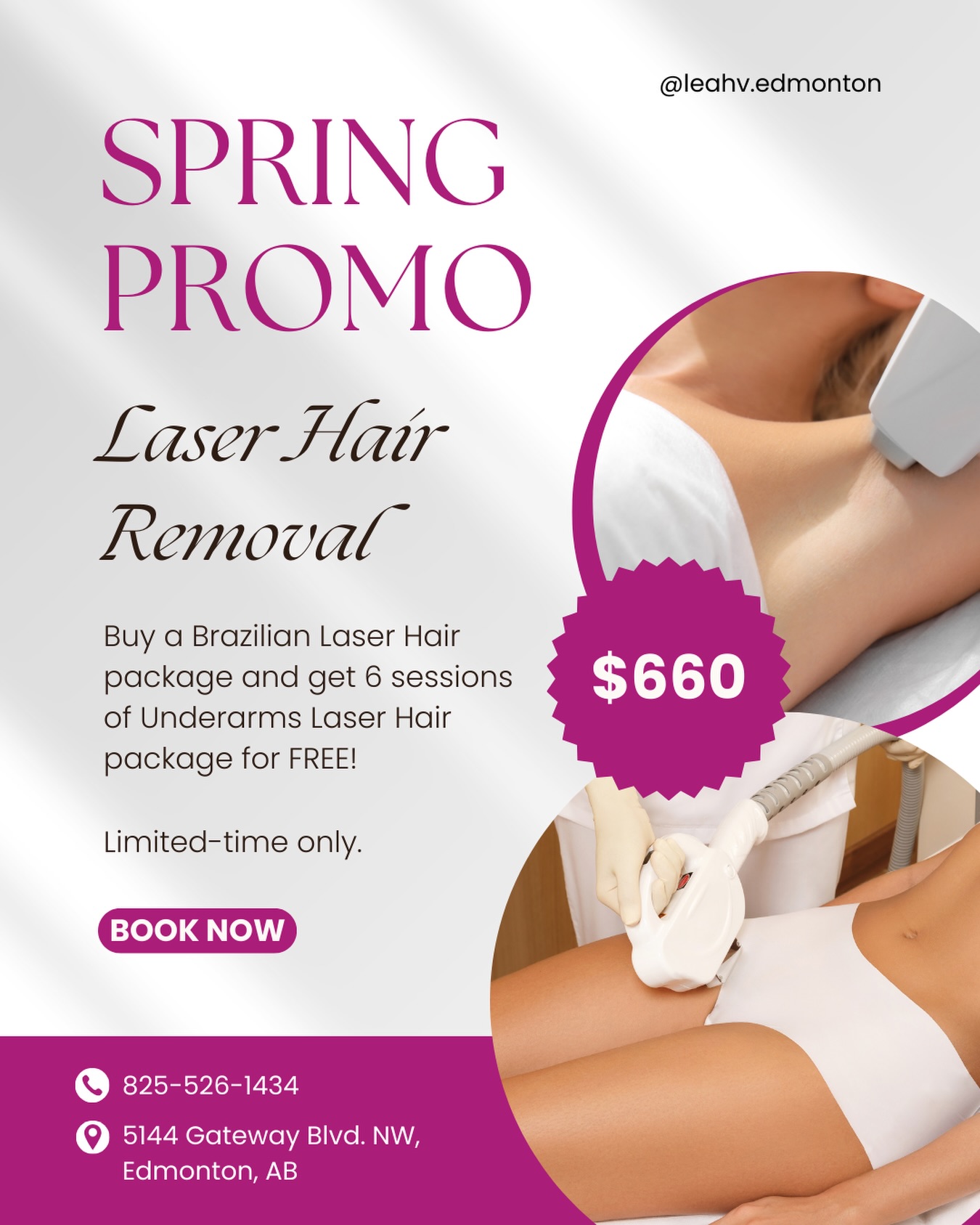 Leah V Skin Care - Edmonton Facebook ad: Spring Promo Alert!