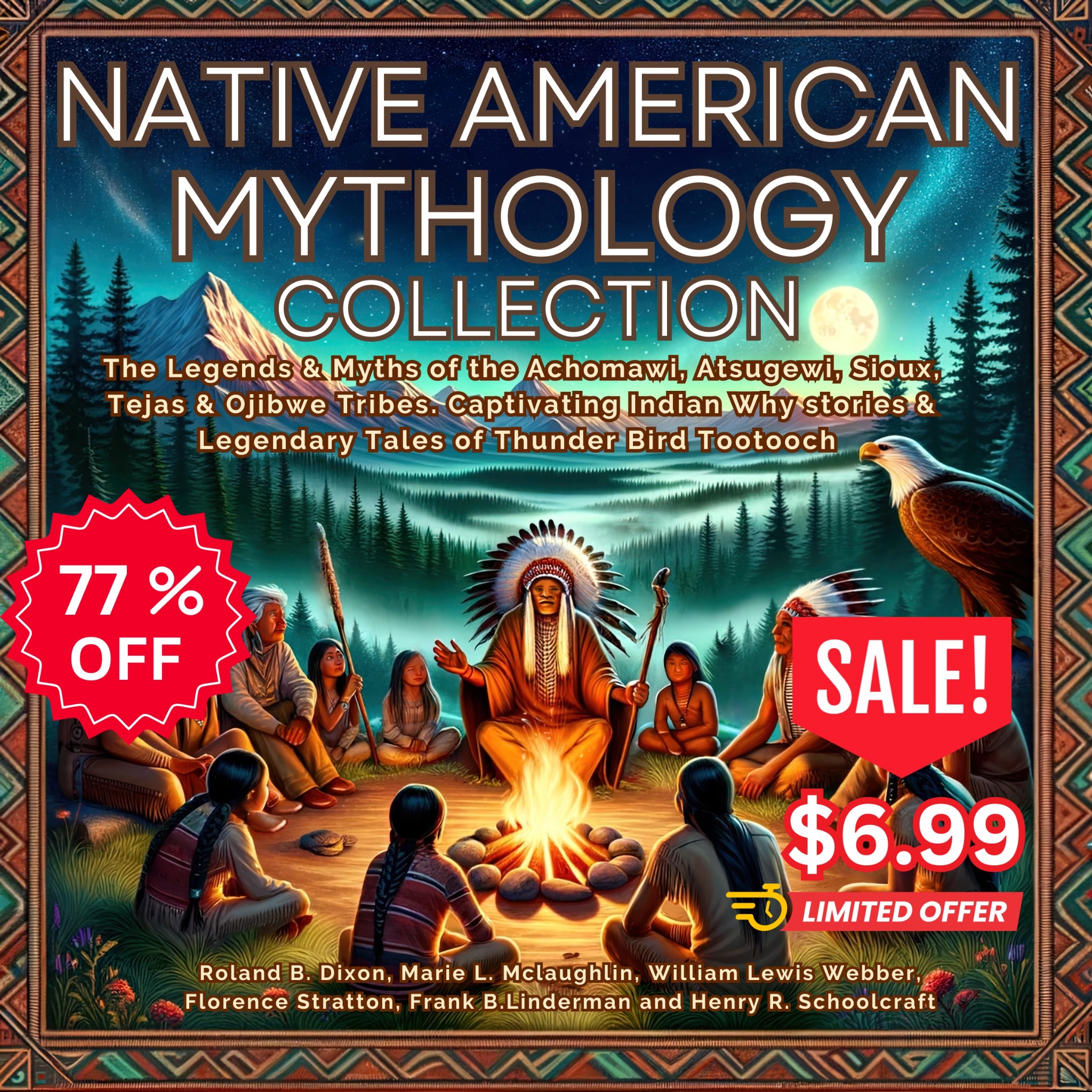 Audiobook Giveaways Facebook ad: Over 20 hours of Native American Myths and Legends