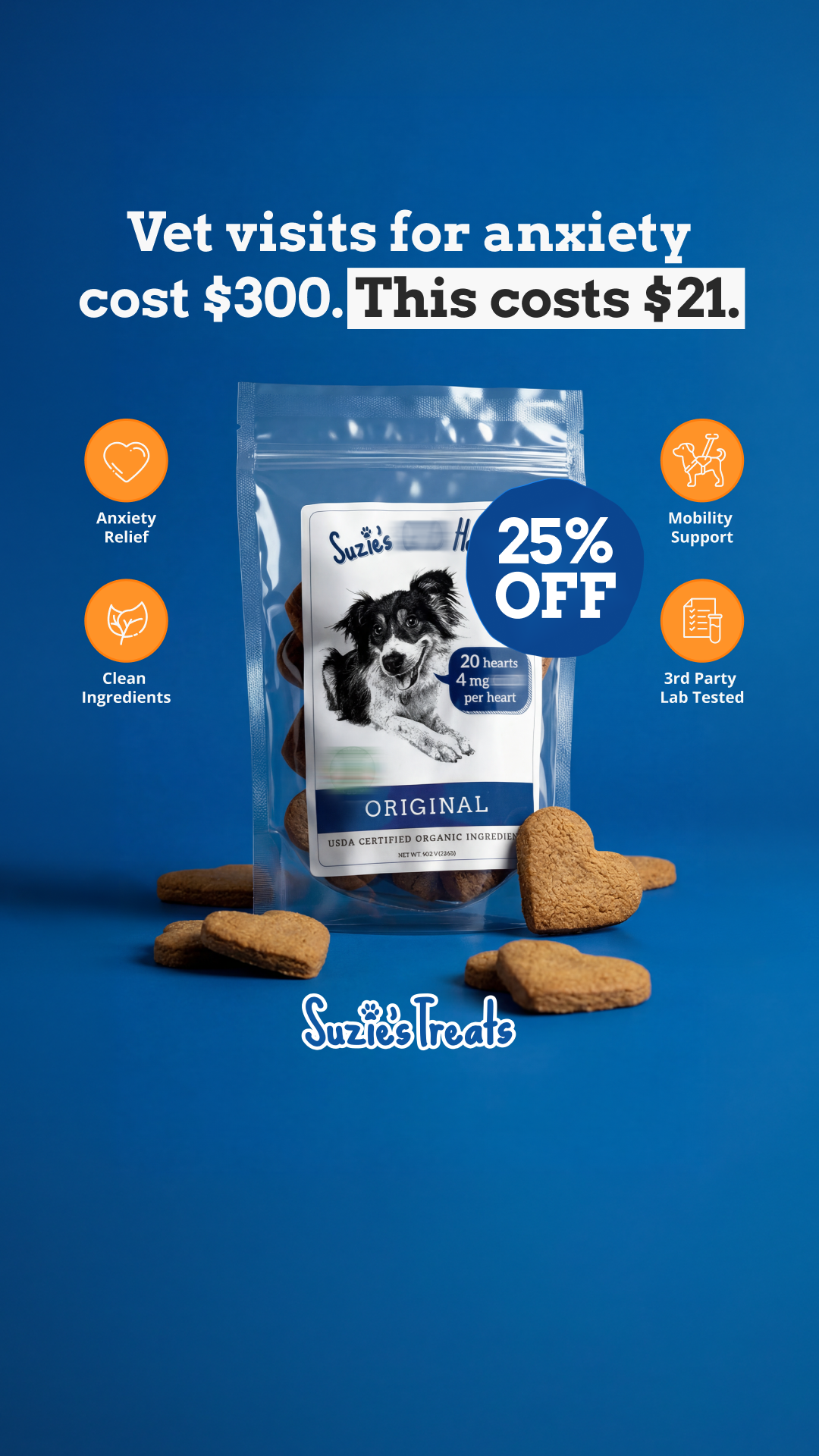 Suzie's Pet Treats Facebook ad