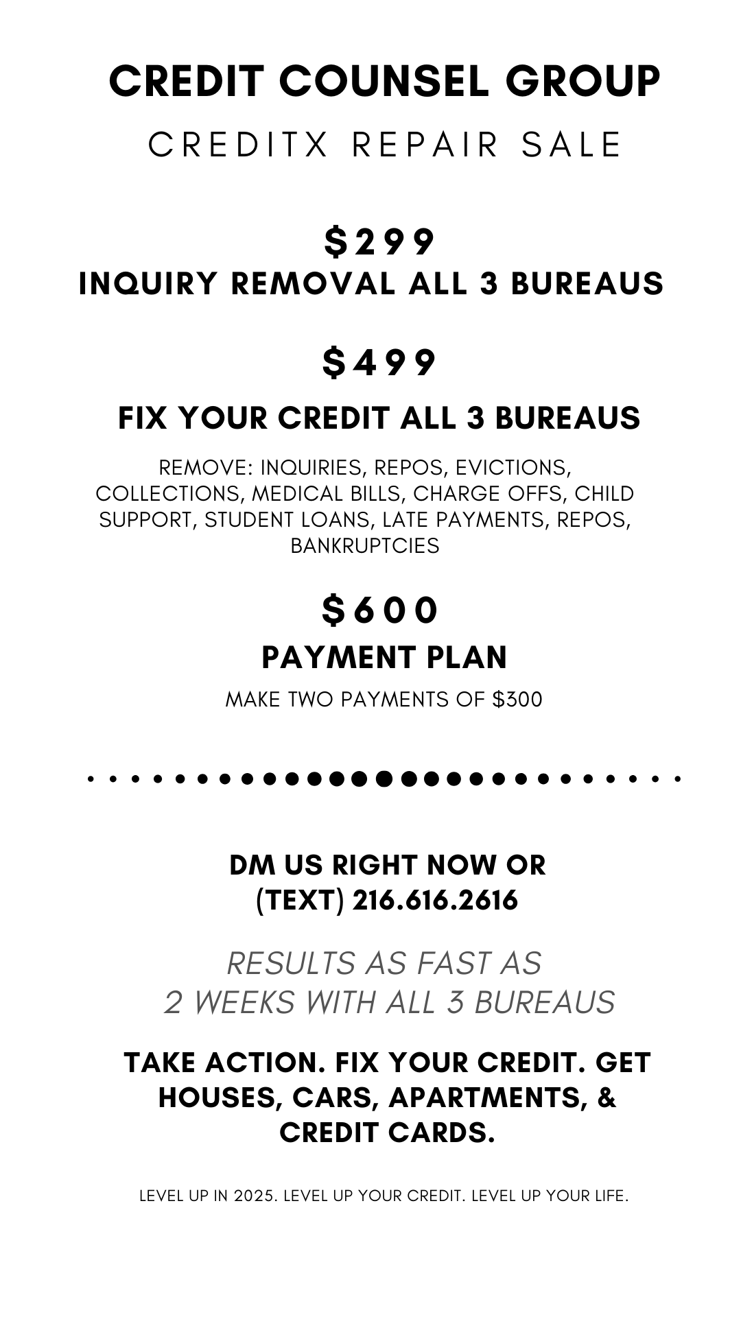 Credit Counsel Group Facebook ad: Chat in Messenger