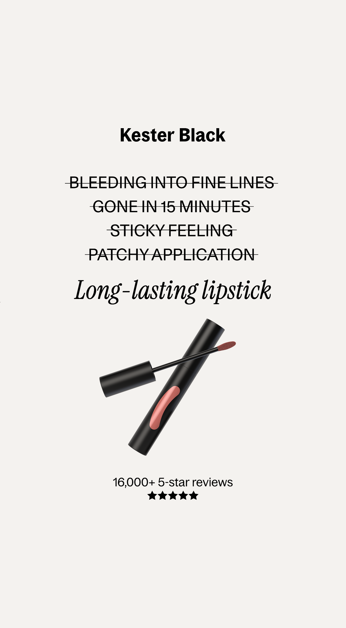 Kester Black Facebook ad from Oct 16, 2025
