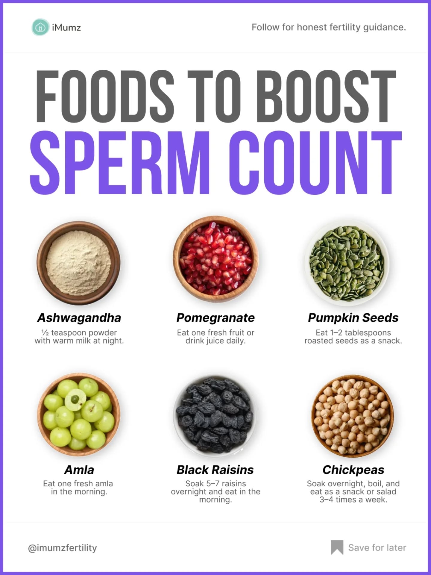 Imumz fertility Facebook ad