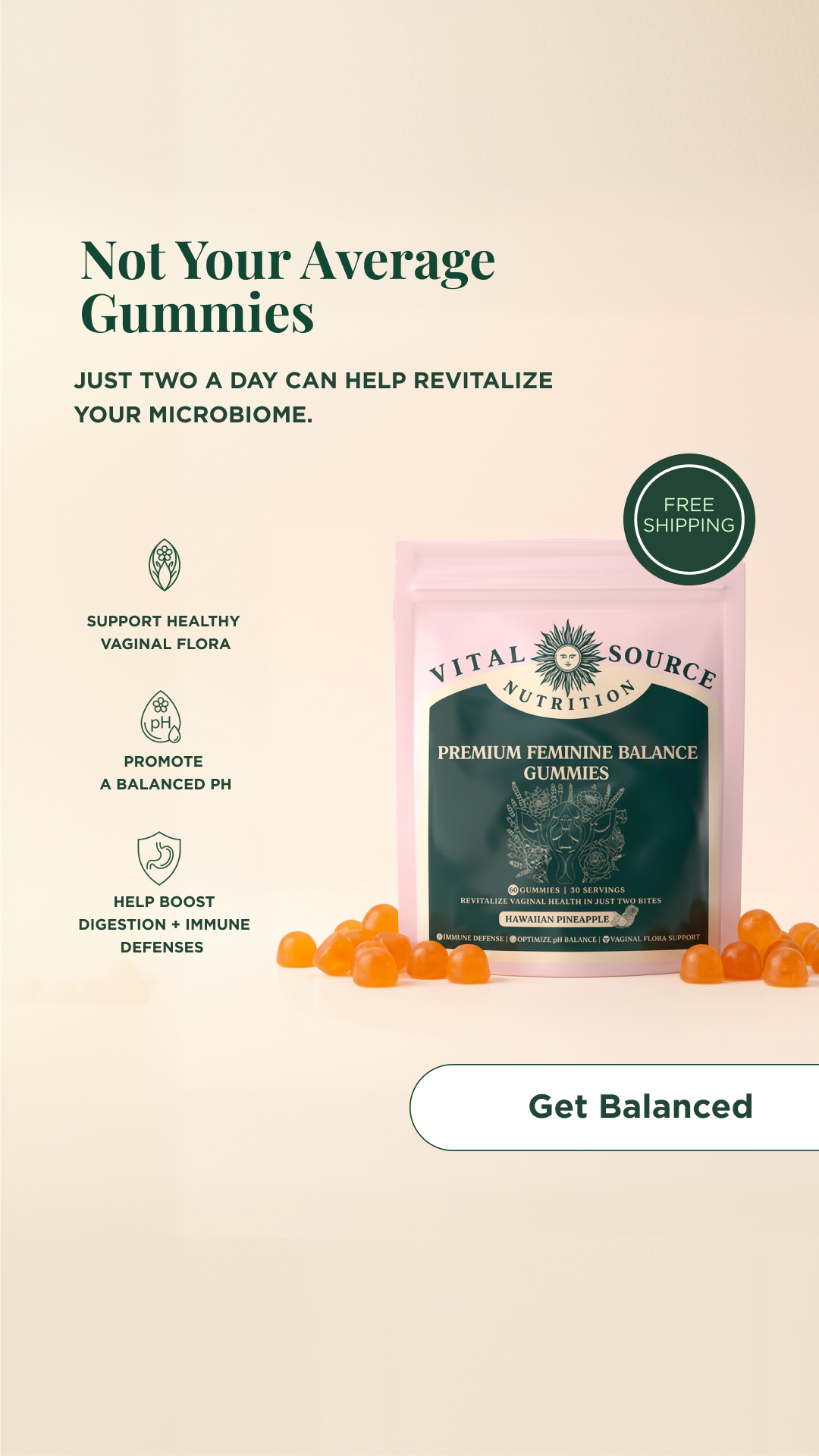 Vital Source Nutrition Facebook ad
