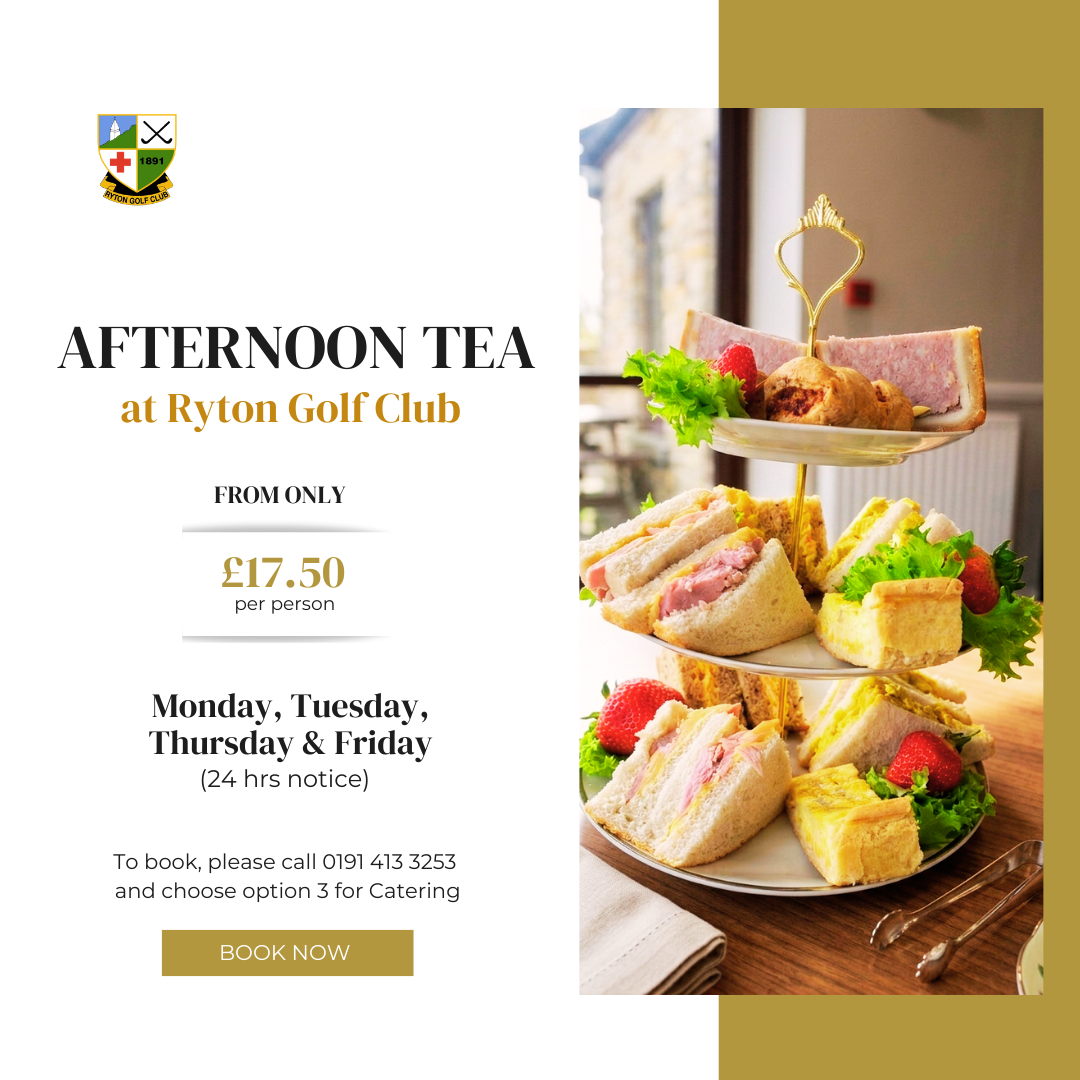 Ryton Golf Club - Ads Facebook ad: Book Your Afternoon Tea Today!