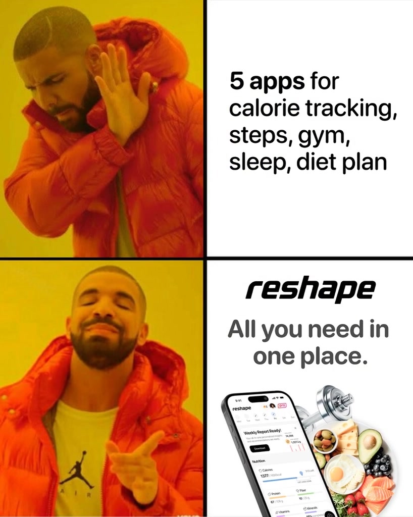 Reshape App Facebook ad: Make your life easier with Reshape.