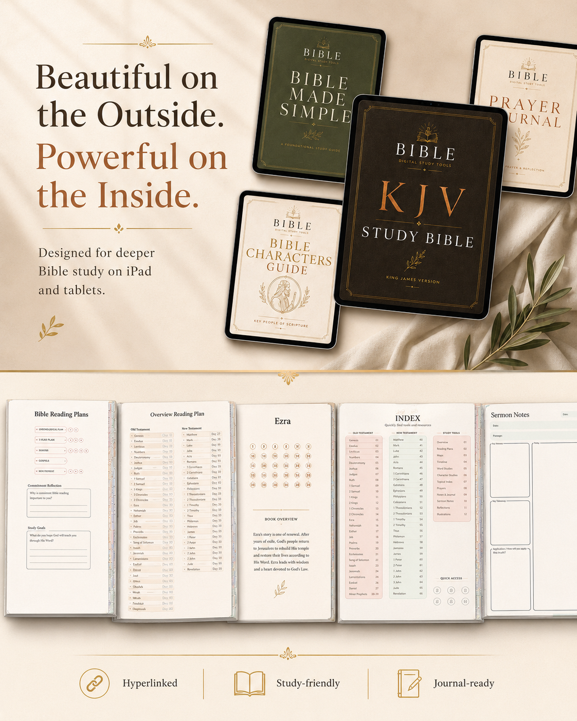 Bible Dst Facebook ad: Beautiful outside. Built for study inside.