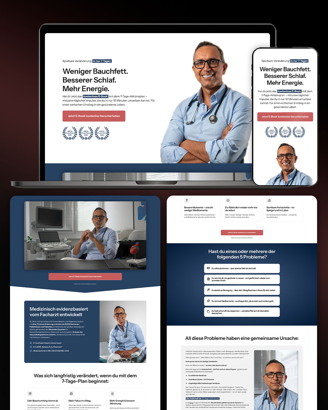 Marc Langeder Facebook ad: Sichere dir deine kostenfreie Beratung + Website-Konzept