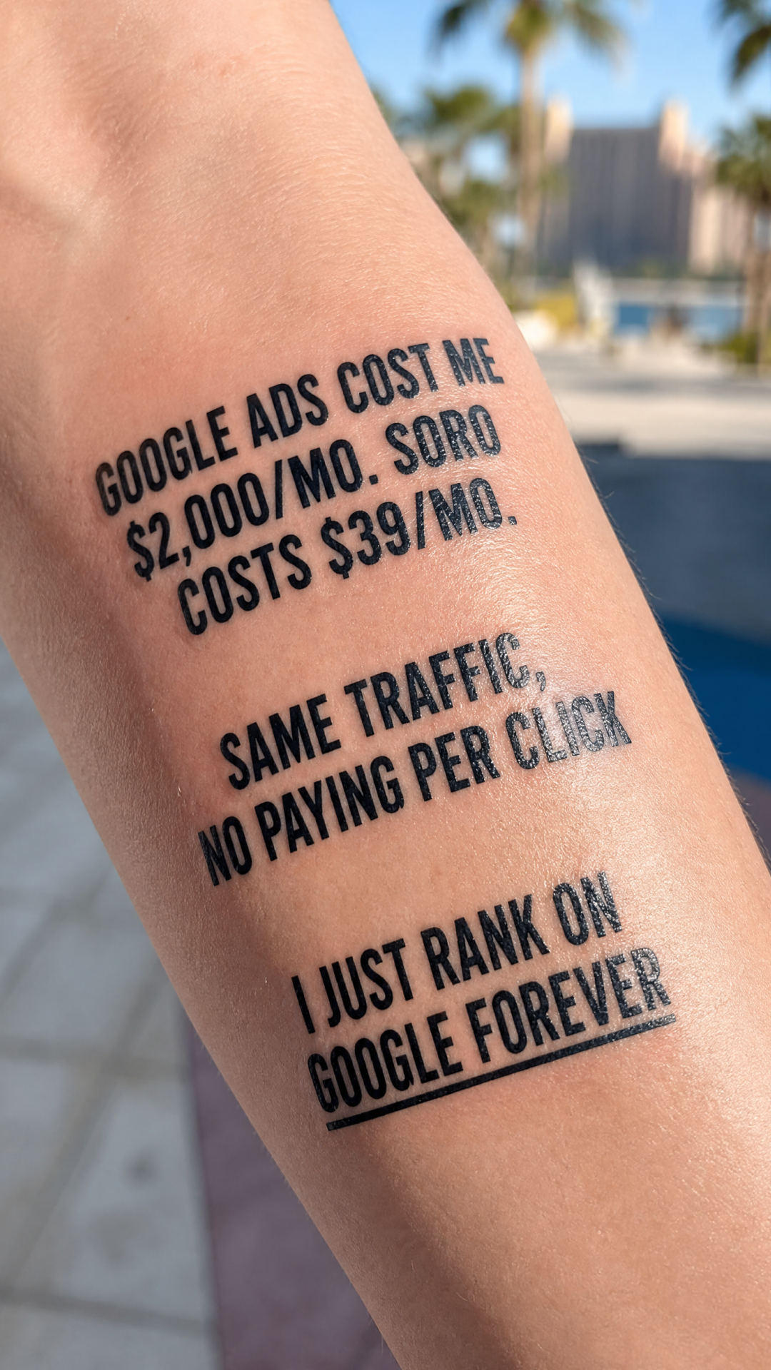 Soro SEO Facebook ad