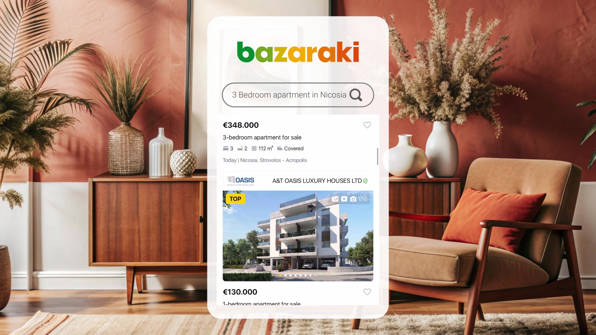 Bazaraki.com Cyprus Facebook ad: Cyprus’ No.1 Real Estate Choice