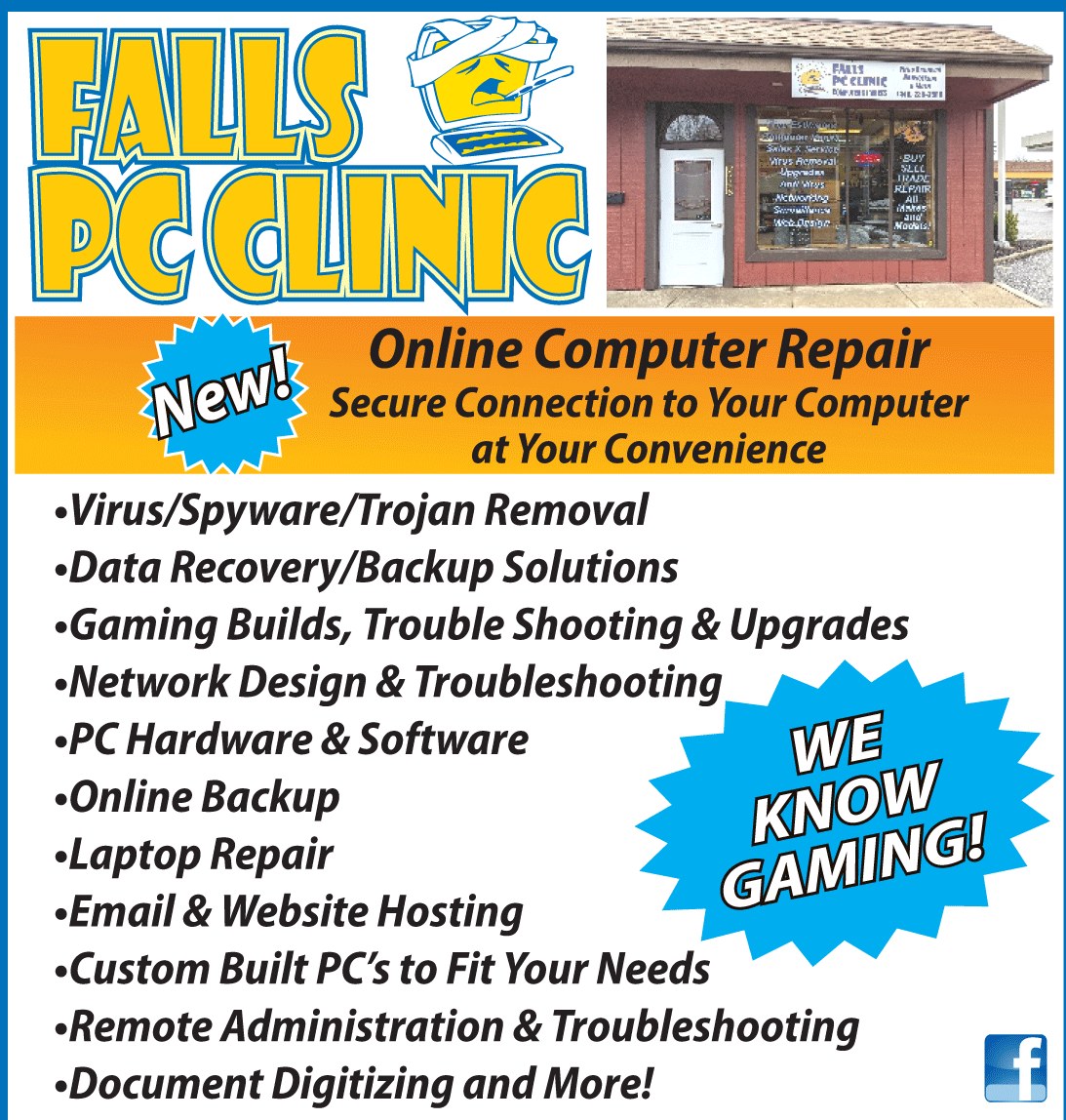 Falls PC Clinic Facebook ad