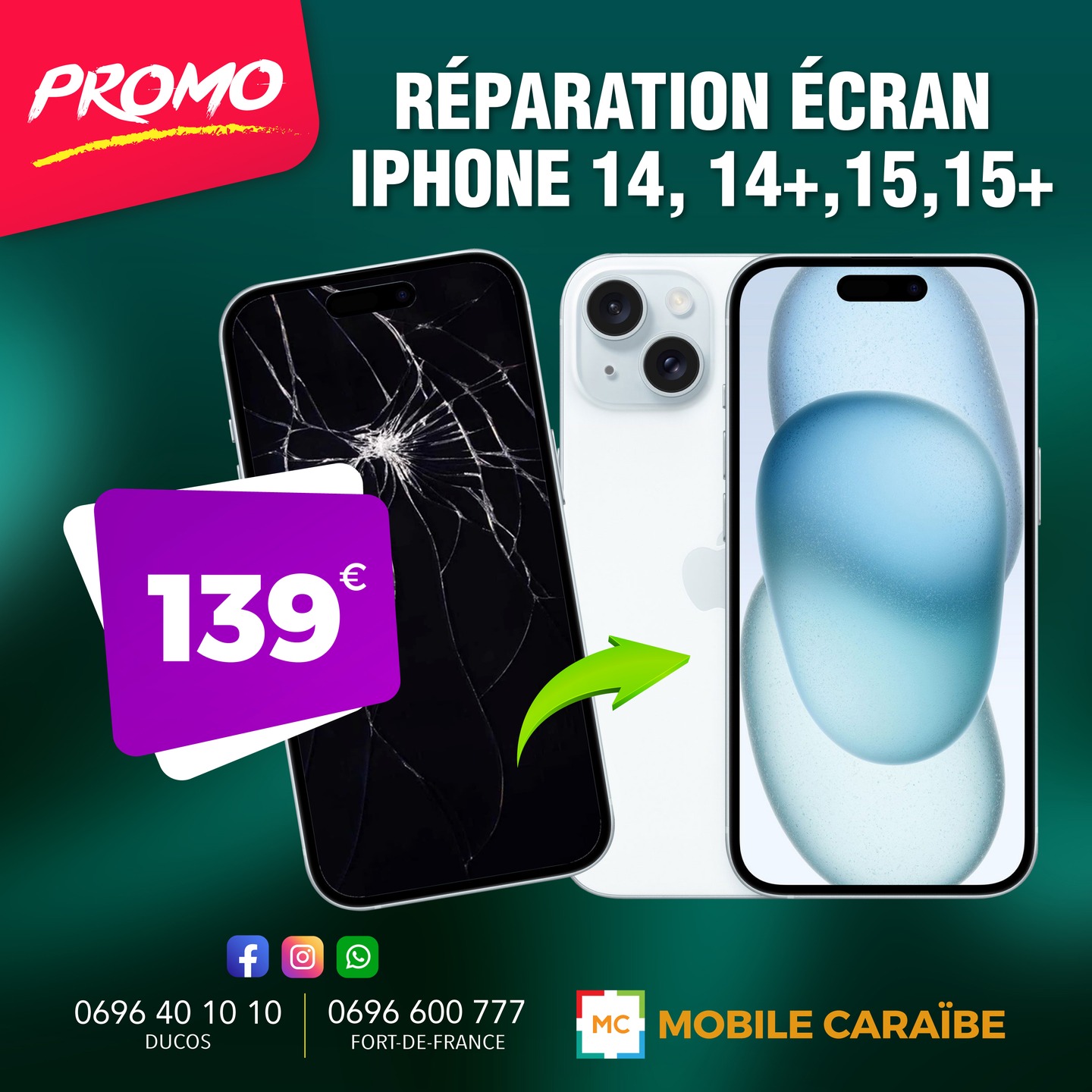 Mobile caraibe Ducos  Facebook ad