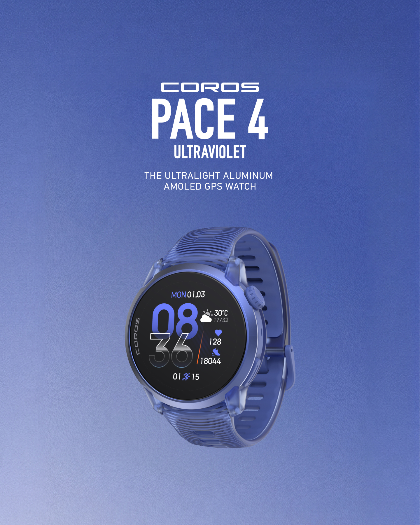 COROS Facebook ad: With an ultralight aluminum design, 1.2 AMOLED…