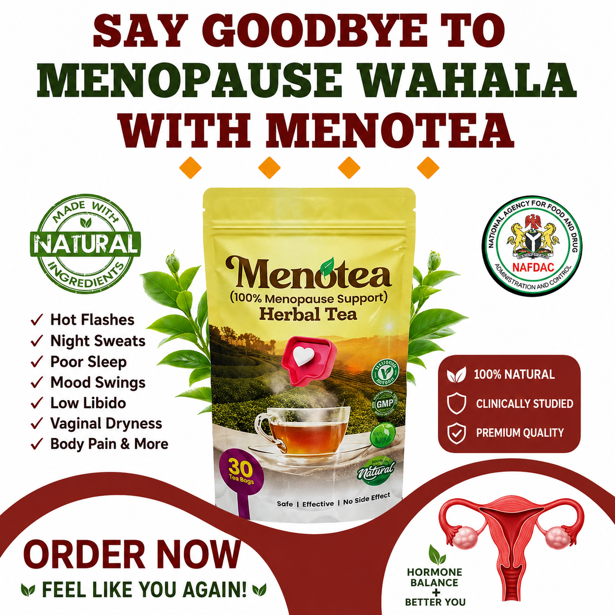 Menotea Wellness Facebook ad