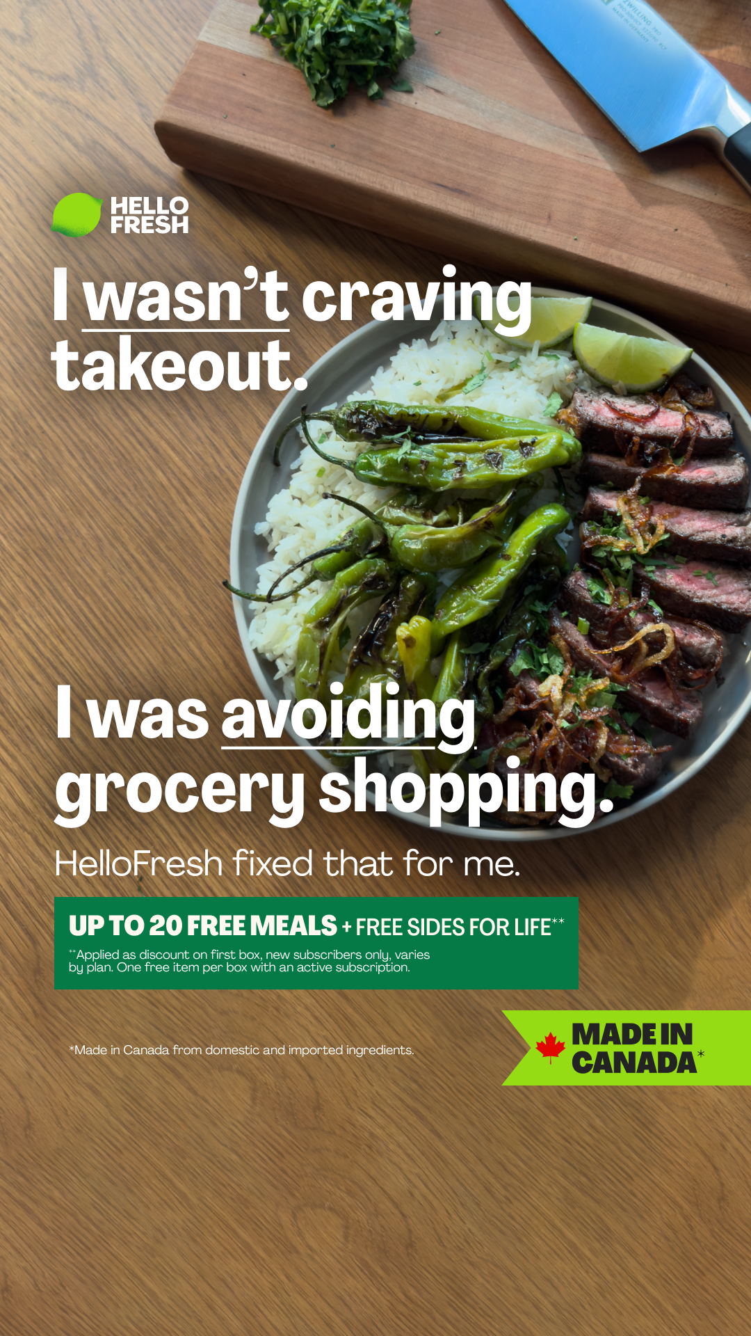 HelloFresh Facebook ad