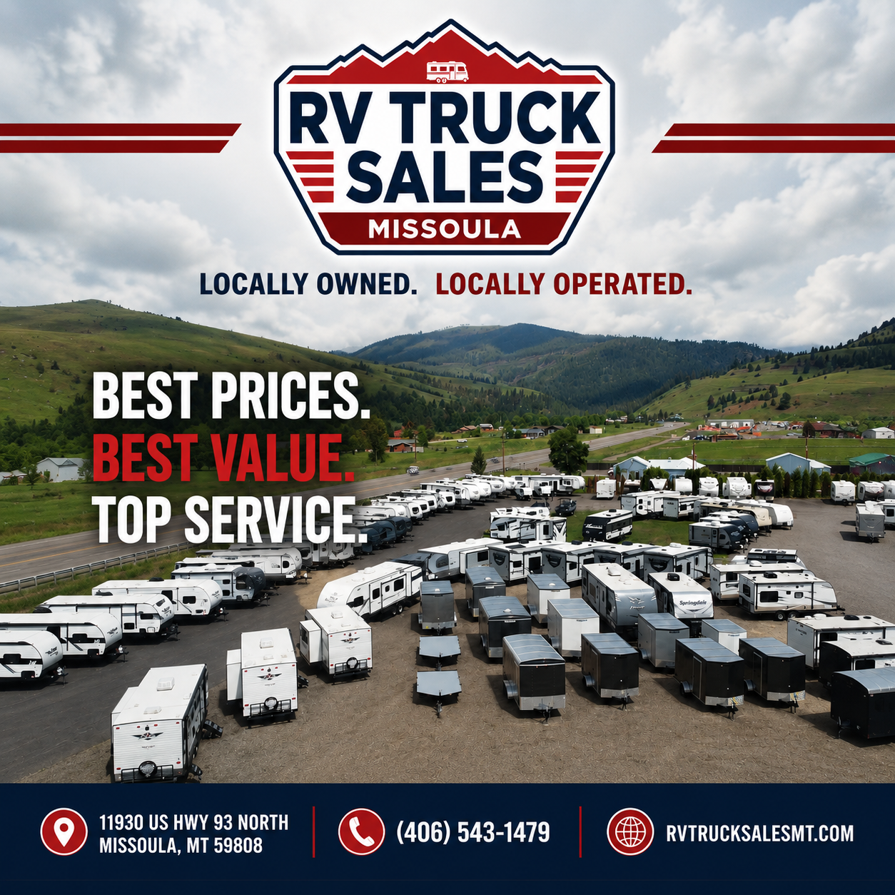 RV Truck Sales Missoula Facebook ad: RV TRUCK SALES