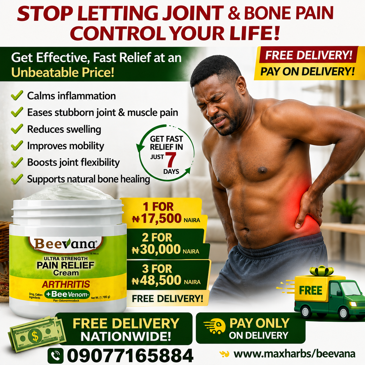 Vana Health Facebook ad: Nationwide free Delivery