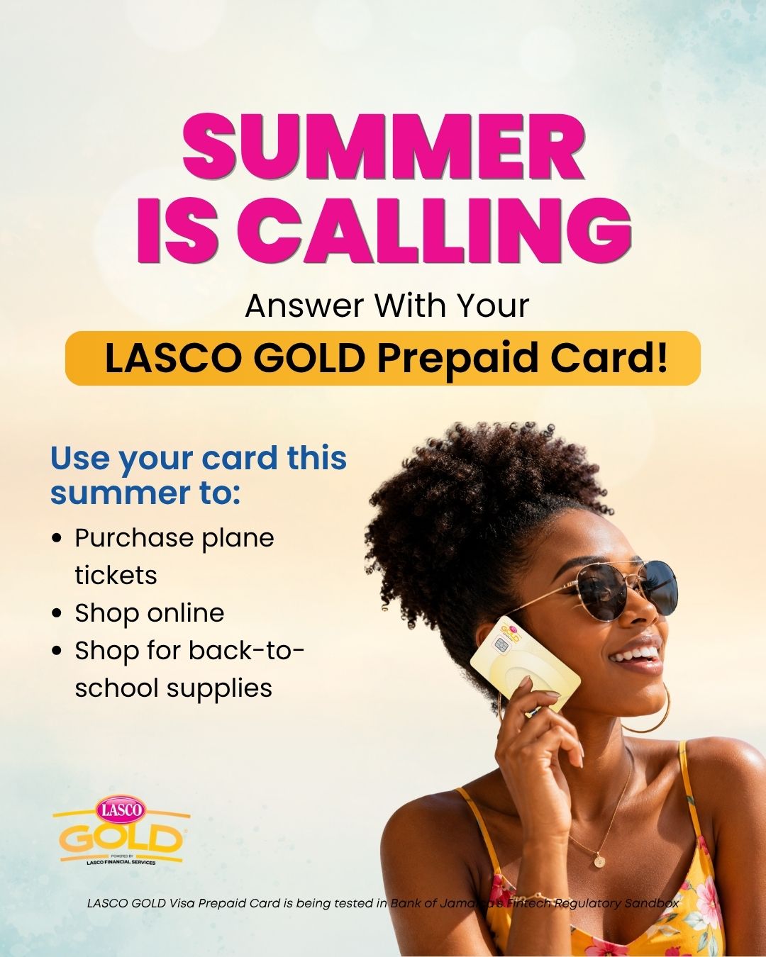 LASCO GOLD Visa Prepaid Card Facebook ad: Answer with your Card!