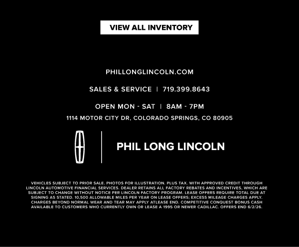 Phil Long Lincoln Facebook ad: May Offers at Phil Long Lincoln