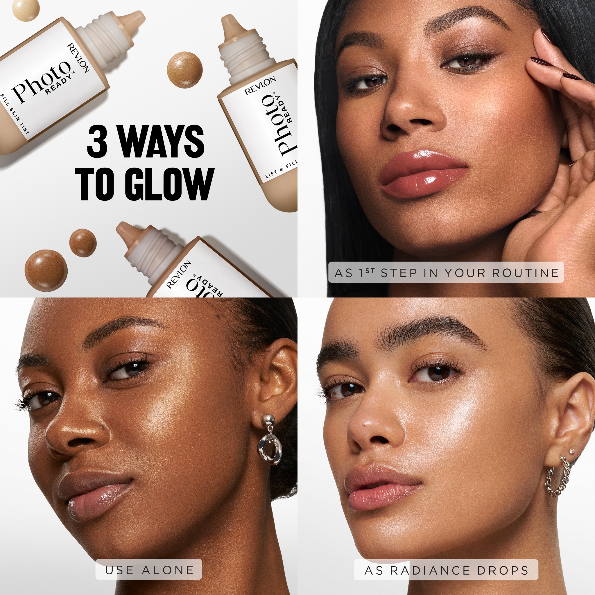 Revlon Facebook ad: Get visibly lifted and visibly smoother skin.
