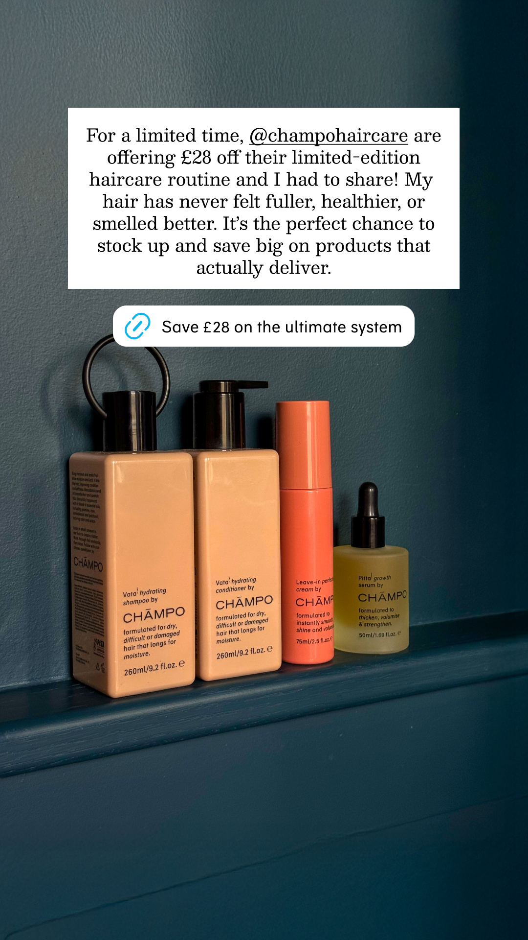 Chāmpo Haircare Facebook ad