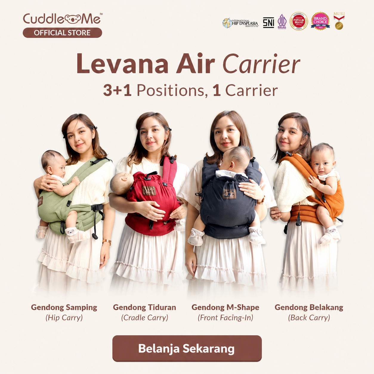 CuddleMe Indonesia Facebook ad: AMBIL PROMO LEVANA AIR-NYA DISINI
