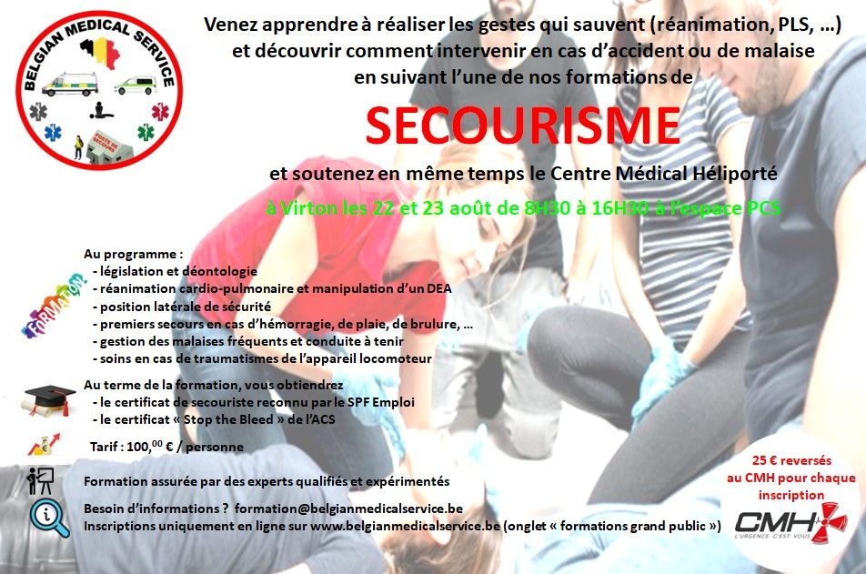 Belgian Medical Service Facebook ad: Envie de soutenir le CMH tout en vous…