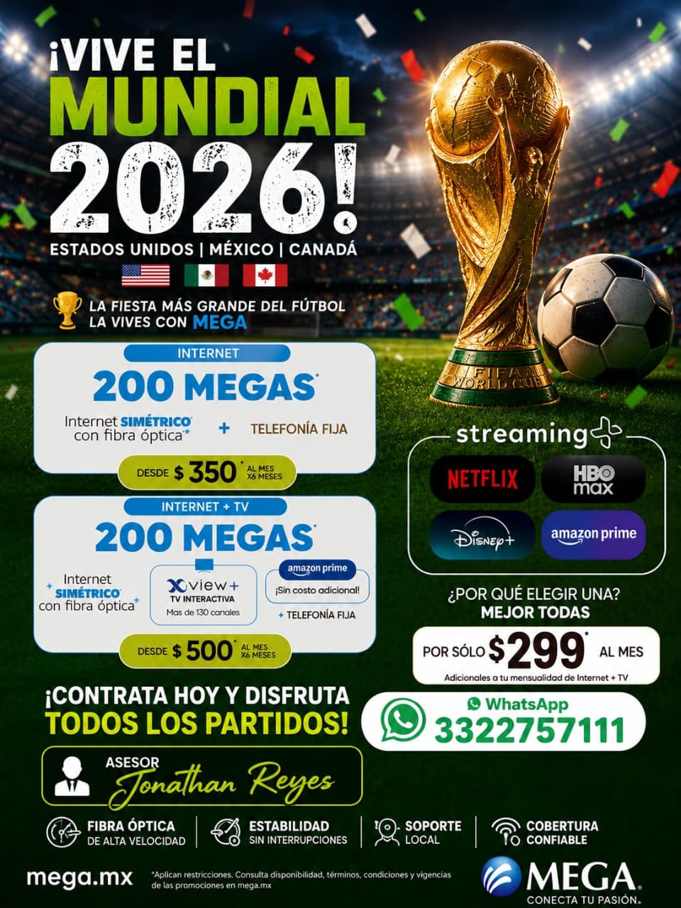 Megacable conectamos tu vida Facebook ad from Jun 2, 2026