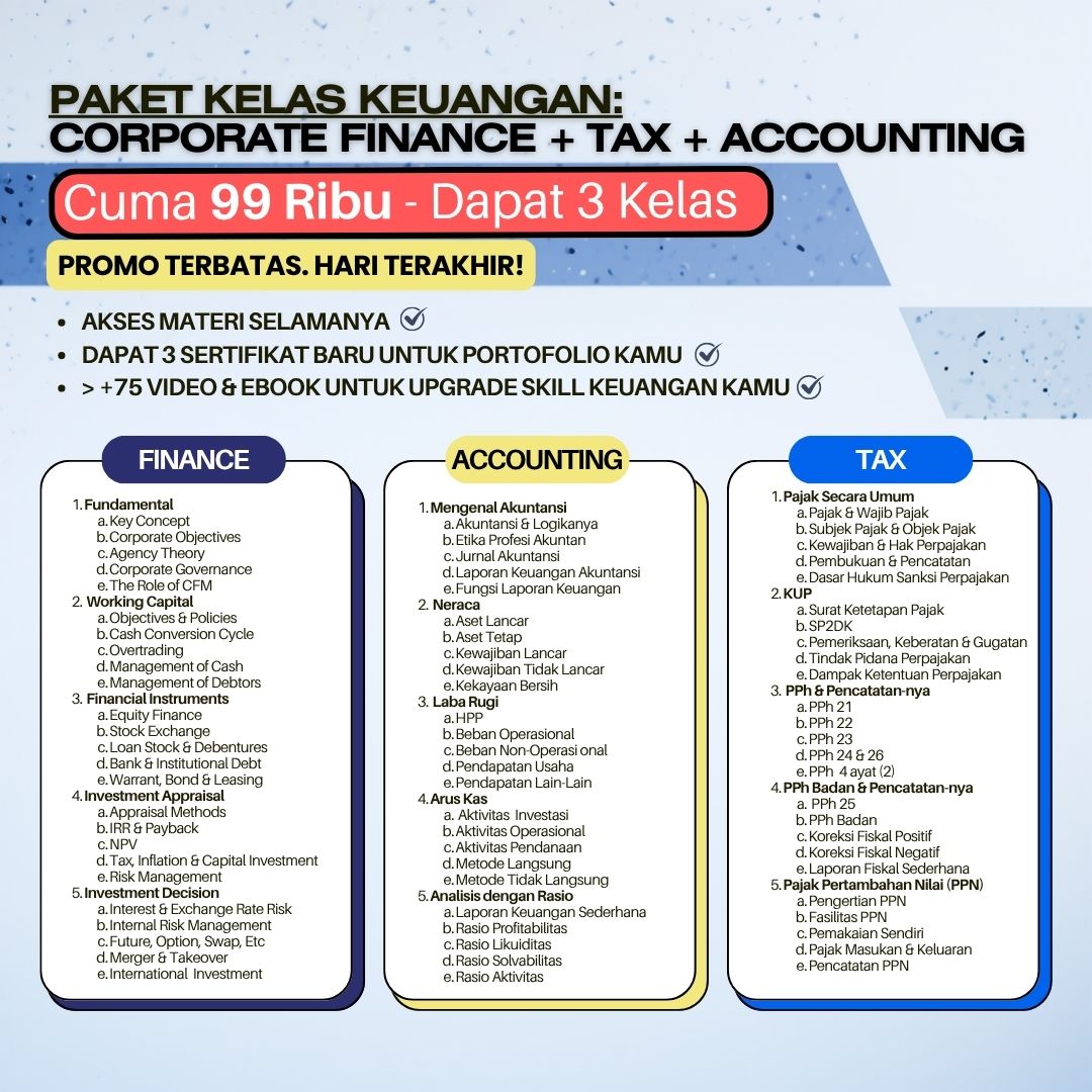 WAB Facebook ad: 3 Kelas Keuangan, Hanya 99 Ribu!