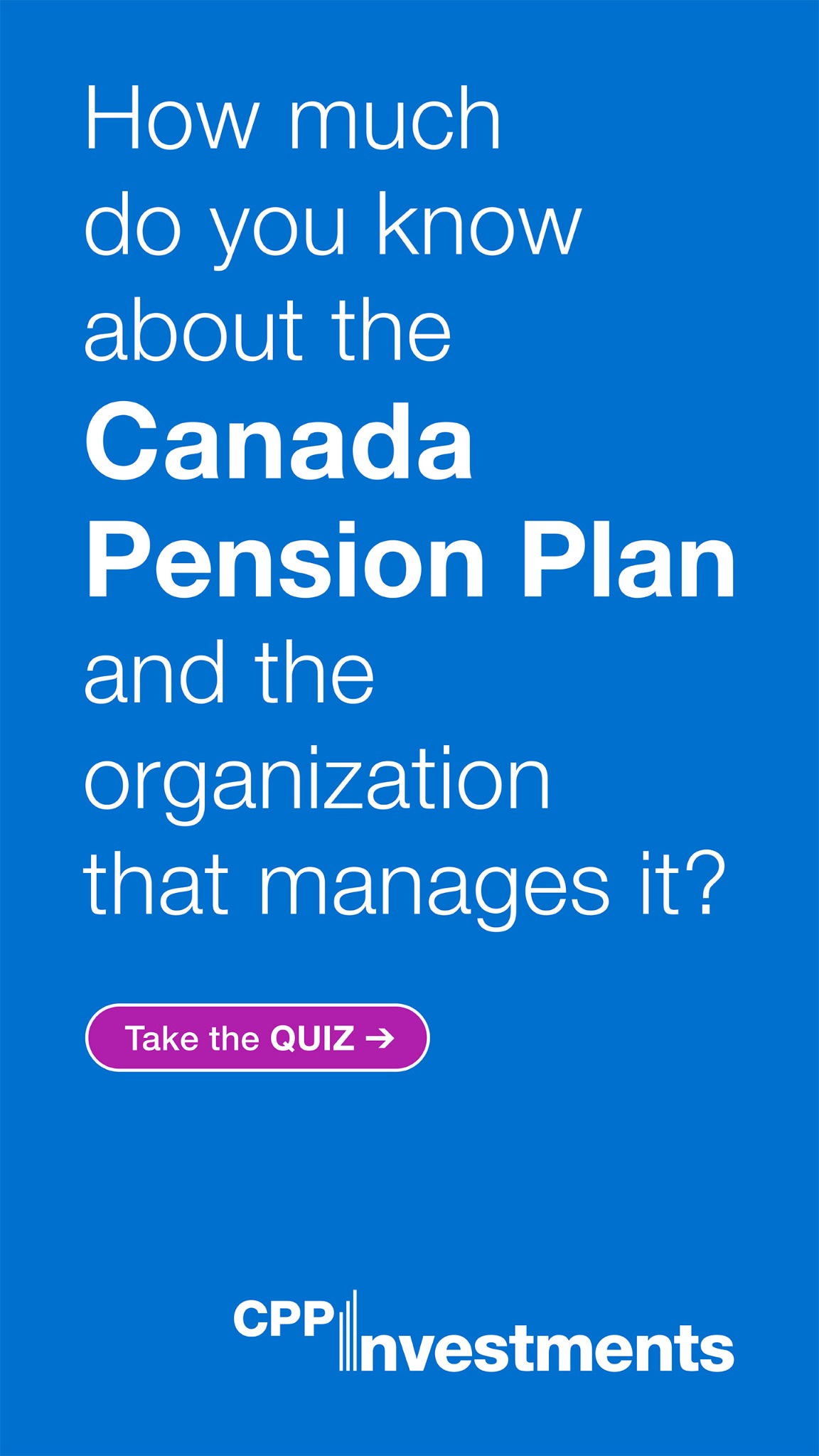 CPP Investments Facebook ad: Test your CPP knowledge