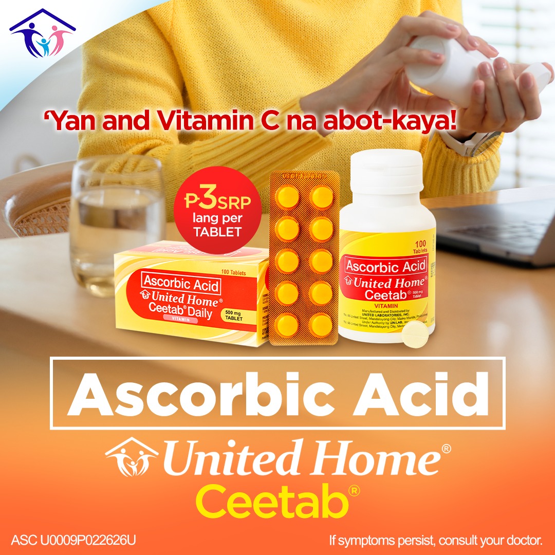 United Home Products Facebook ad: Sa presyong ₱3 SRP lang kada tableta, abot-kaya…