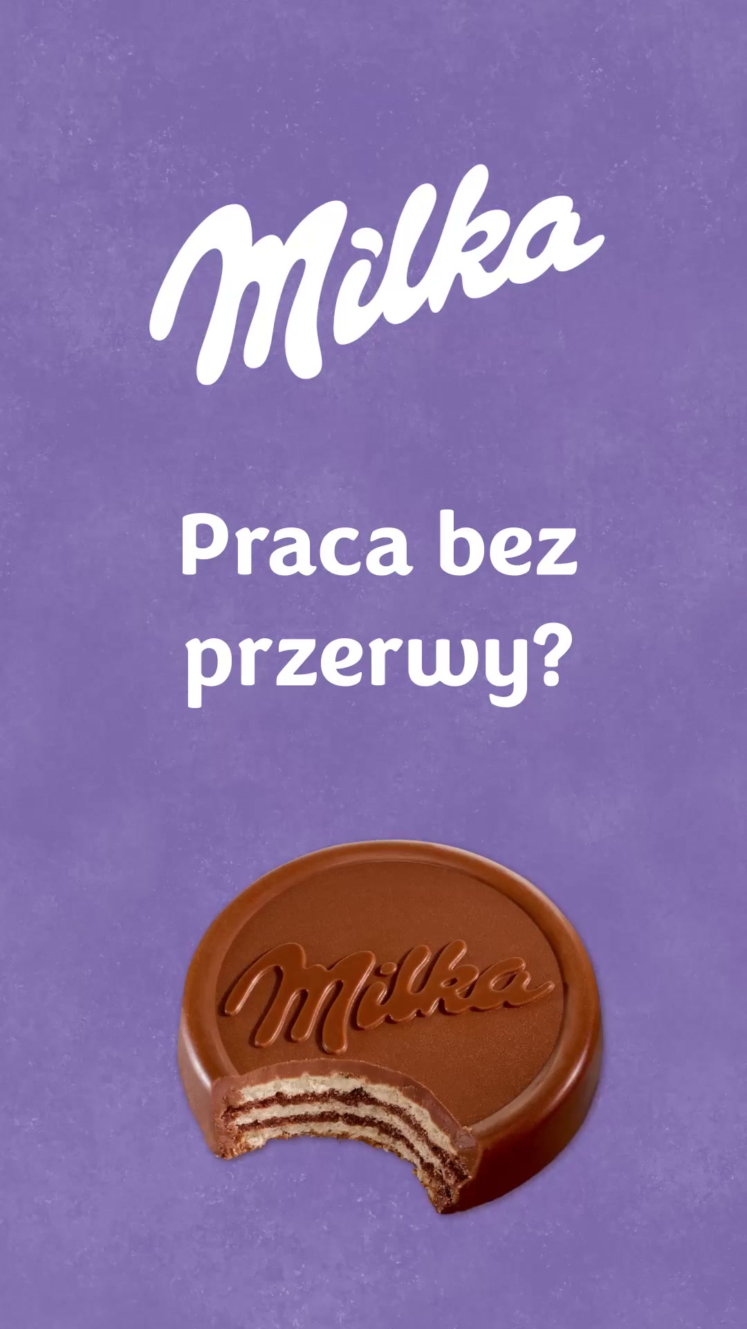 Milka Facebook ad: Praca bez przerwy?
