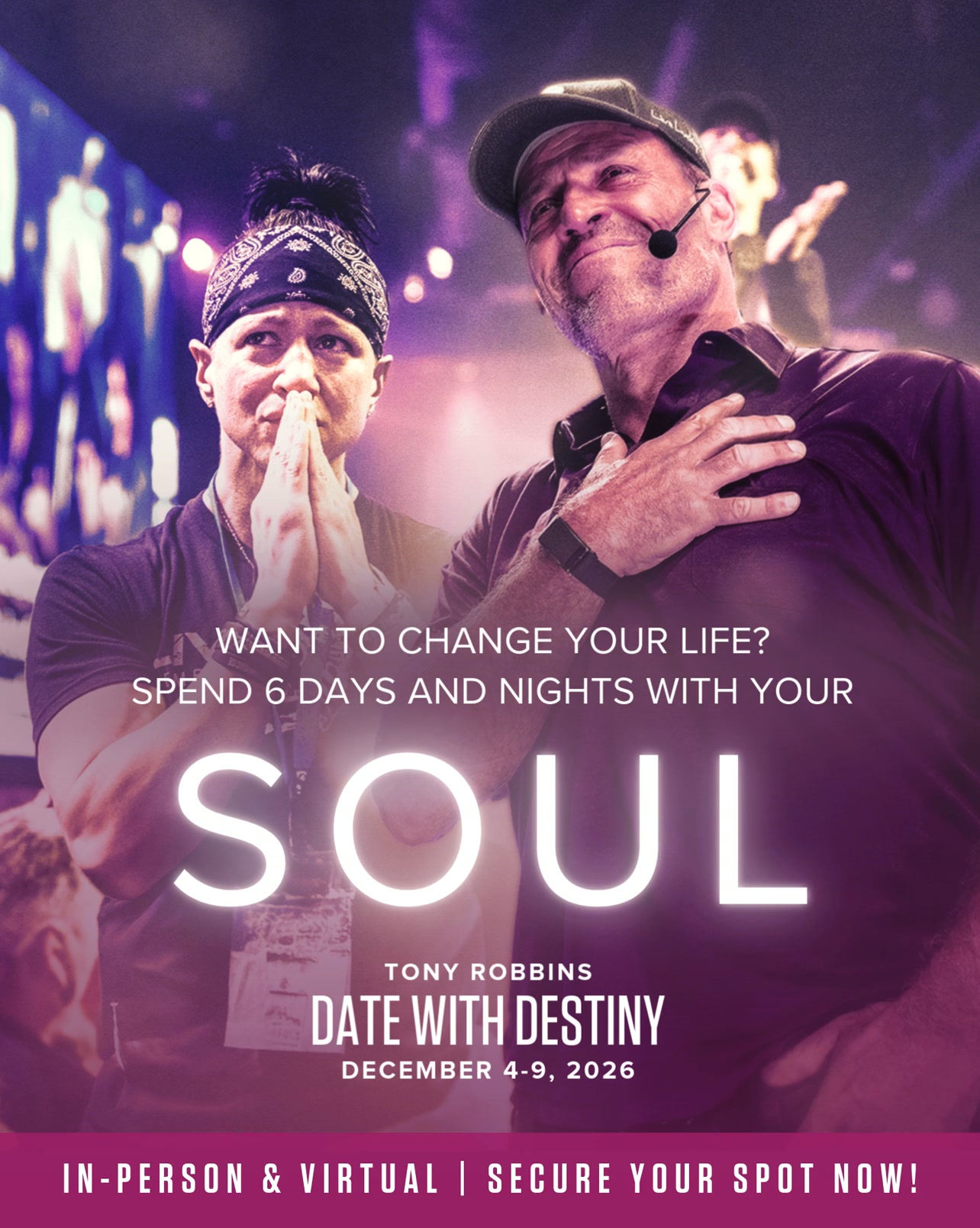 Tony Robbins Facebook ad: Rediscover Your True Self